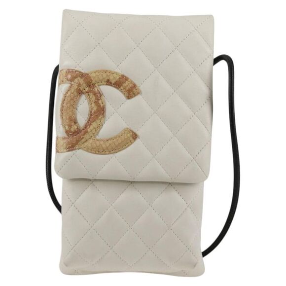 Chanel Cambon Line White Leather Shoulder Bag (Pre-Owned) - Picture 1 of 16